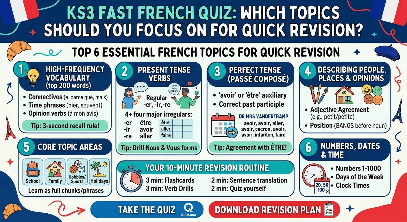 KS3 Fast French Quiz: Which Topics Should You Focus On for Quick Revision?